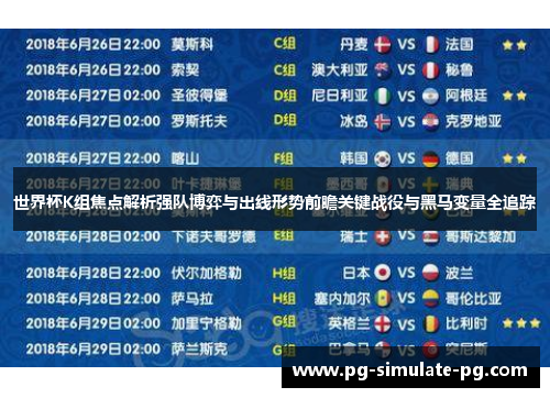 世界杯K组焦点解析强队博弈与出线形势前瞻关键战役与黑马变量全追踪
